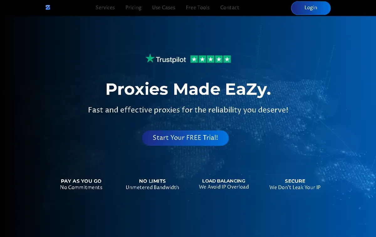 ZProxies website screenshot